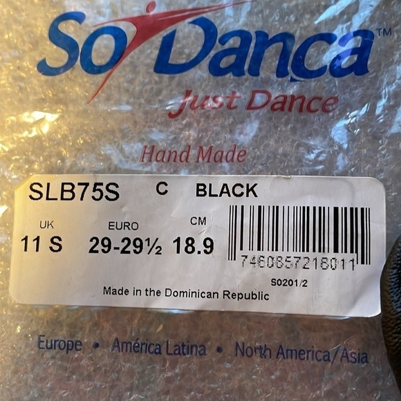 SO DANCA ballet shoes Black with socks - Picture 2 of 8
